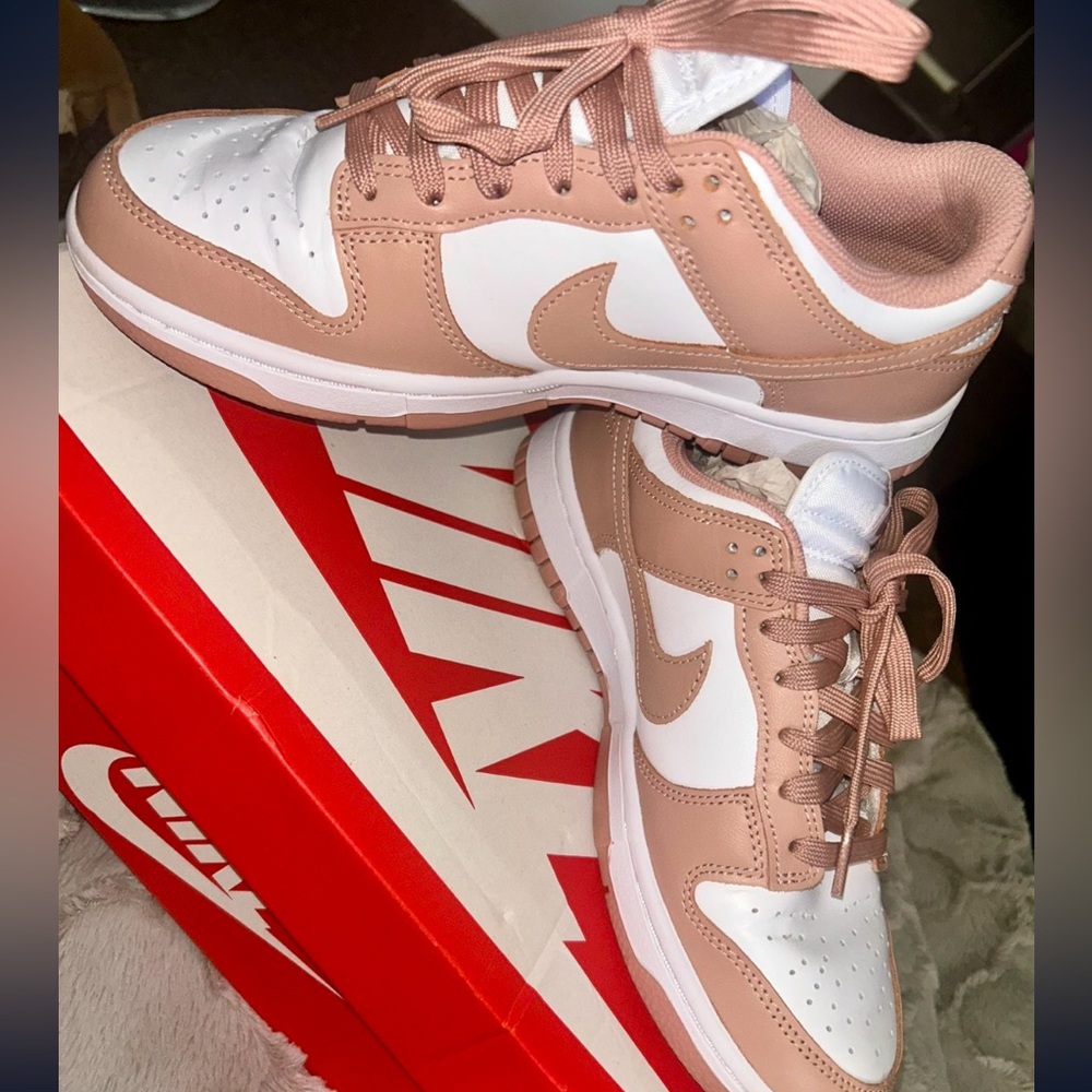 Nike Women's Blush and White Sneakers